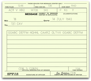 Completed M-210 Message Form