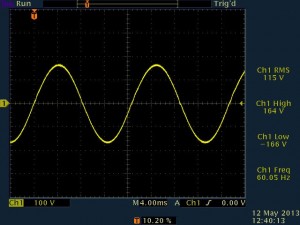 Clean 60Hz AC Output from Inverter