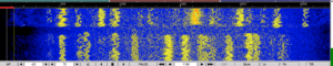 Unknown Mode near 14.074 MHz (fldigi waterfall display)