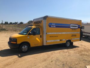 Rented Penske Box Truck with Lift Gate