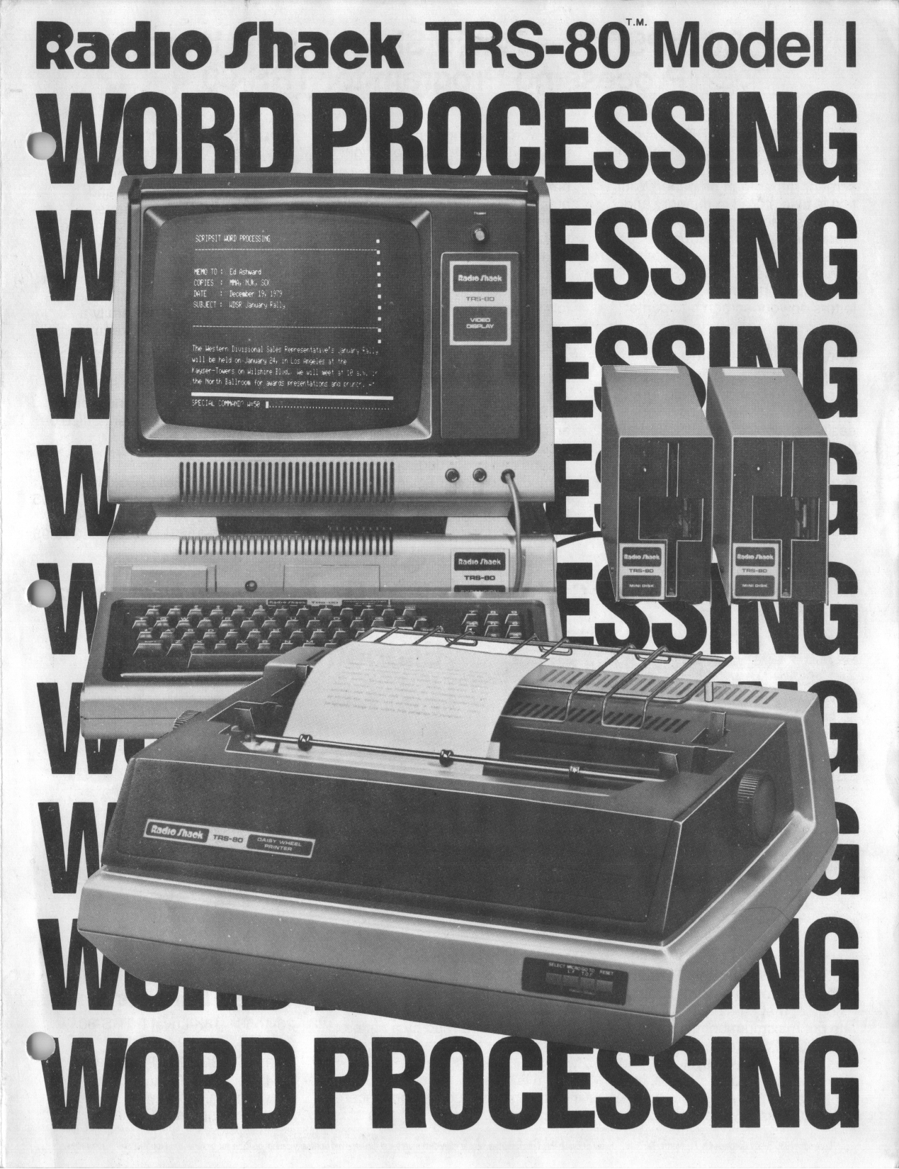 Radio Shack TRS-80 Model I Word Processing Brochure 1980